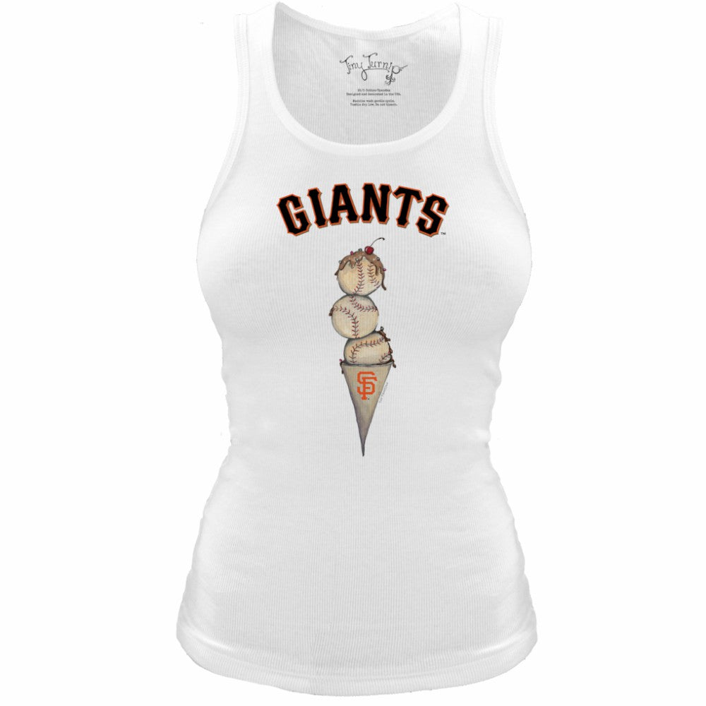 San Francisco Giants Tiny Turnip Women's Fitted Triple Scoop Tri-Blend Tank Top - White - MLB Discount