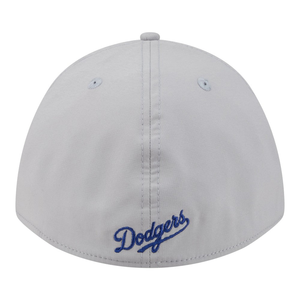 Los Angeles Dodgers New Era Patch 39THIRTY A-Frame M-Crown Perforated Flex Hat - Gray - New Era Sale