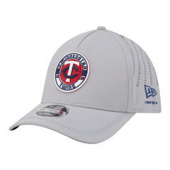 Minnesota Twins New Era Patch 39THIRTY A-Frame M-Crown Perforated Flex Hat - Gray - New Era on Sale