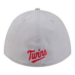 Minnesota Twins New Era Patch 39THIRTY A-Frame M-Crown Perforated Flex Hat - Gray - New Era on Sale