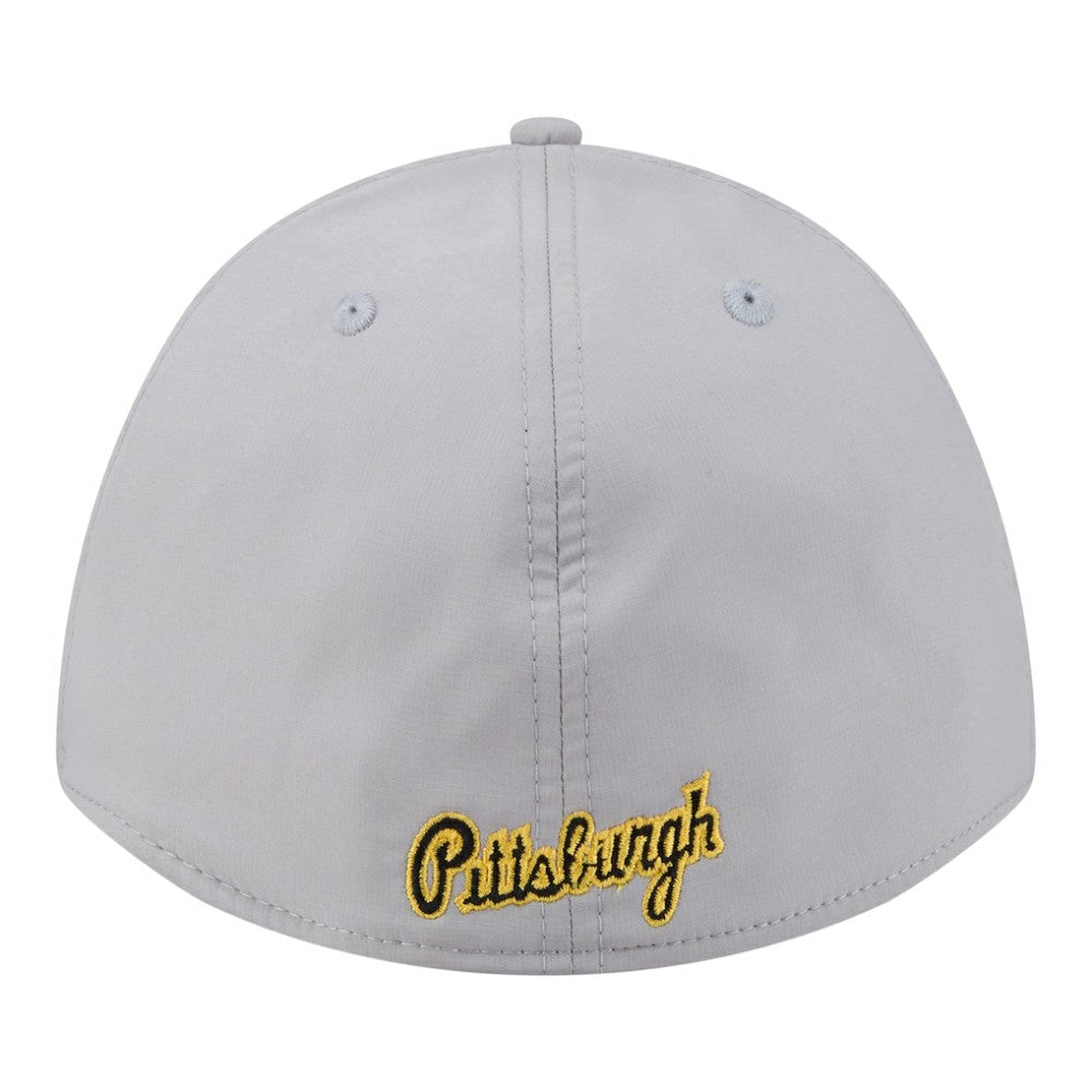 Pittsburgh Pirates New Era Patch 39THIRTY A-Frame M-Crown Perforated Flex Hat - Gray - New Era Online