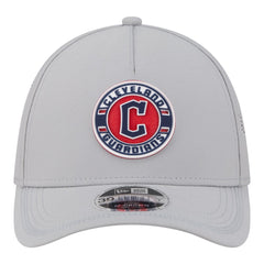 Cleveland Guardians New Era Patch 39THIRTY A-Frame M-Crown Perforated Flex Hat - Gray - New Era Online