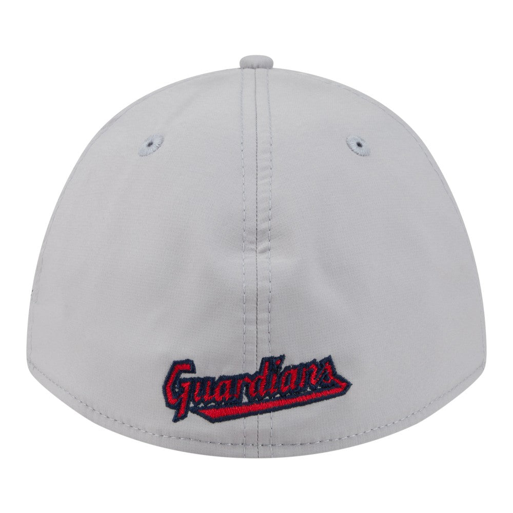 Cleveland Guardians New Era Patch 39THIRTY A-Frame M-Crown Perforated Flex Hat - Gray - New Era Online