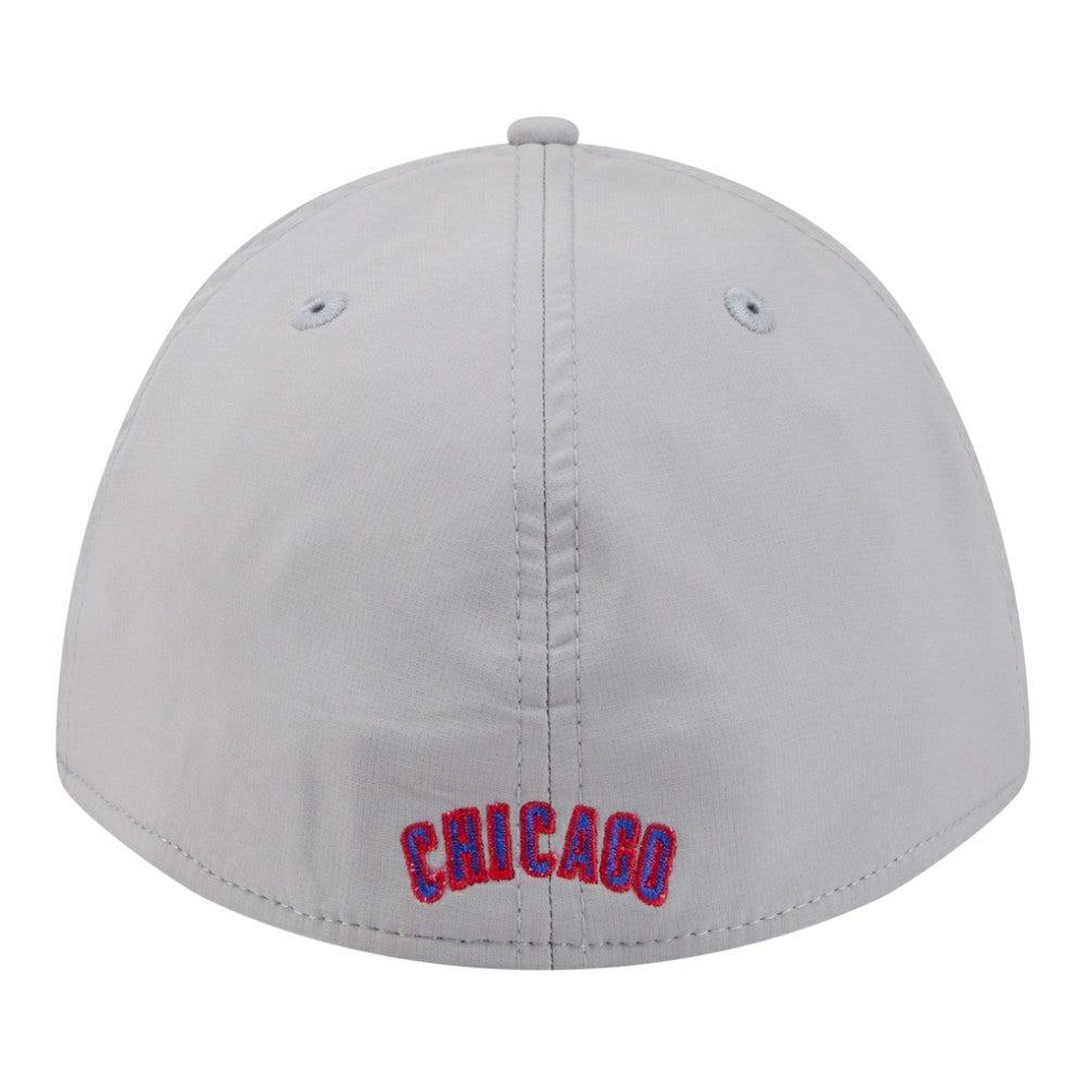 Chicago Cubs New Era Patch 39THIRTY A-Frame M-Crown Perforated Flex Hat - Gray - New Era on Sale