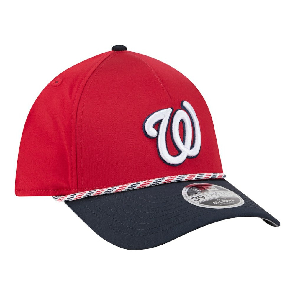 Washington Nationals New Era Rope M-Crown A-Frame 39THIRTY Flex Hat - Red/Navy - New Era Discount