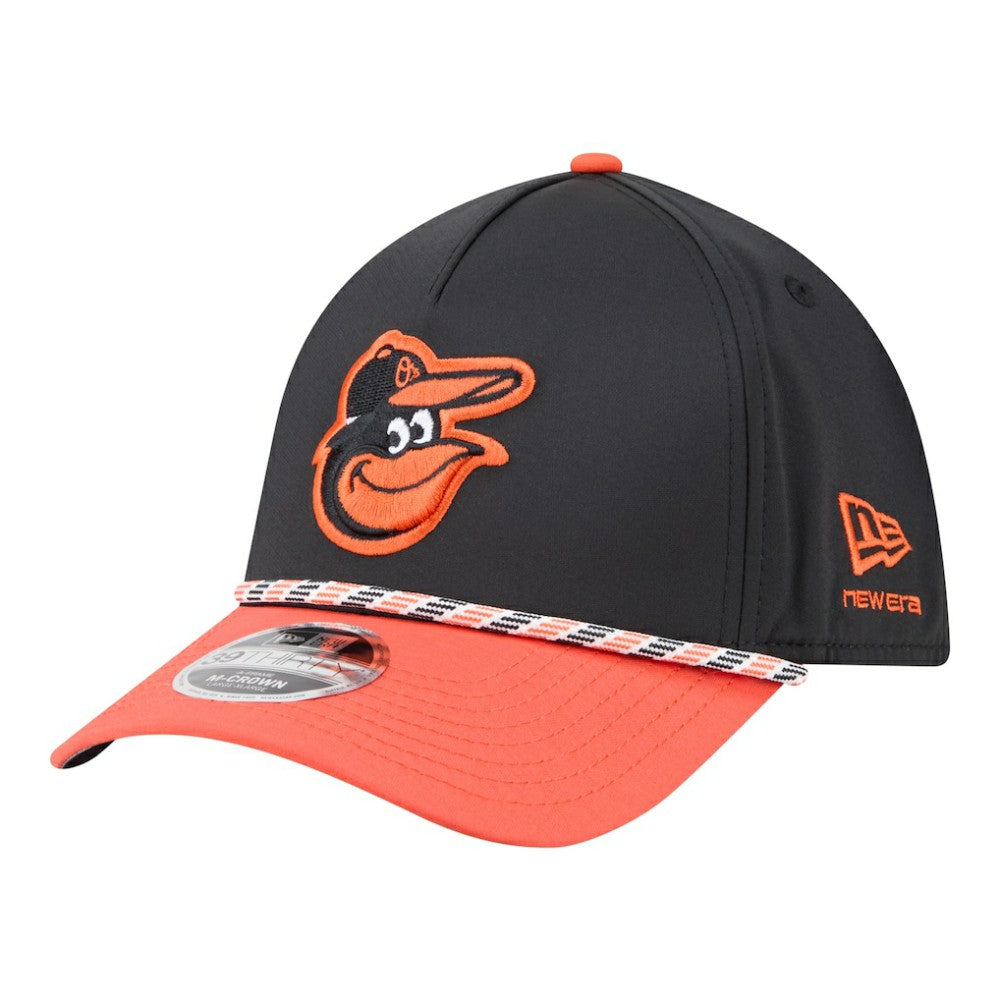 Baltimore Orioles New Era Rope M-Crown A-Frame 39THIRTY Flex Hat - Black/Orange - New Era Sale