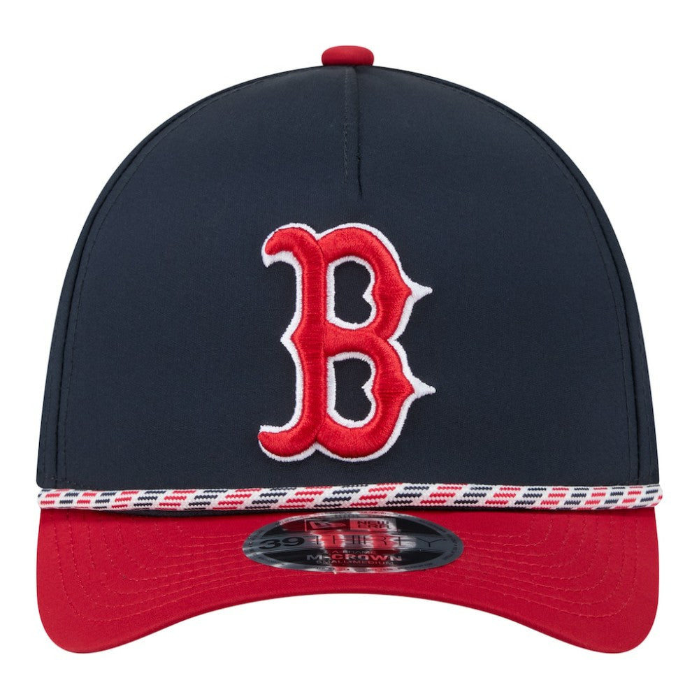 Boston Red Sox New Era Rope M-Crown A-Frame 39THIRTY Flex Hat - Navy/Red - New Era Sale