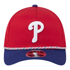 Philadelphia Phillies New Era Rope M-Crown A-Frame 39THIRTY Flex Hat - Red/Royal - New Era Sale