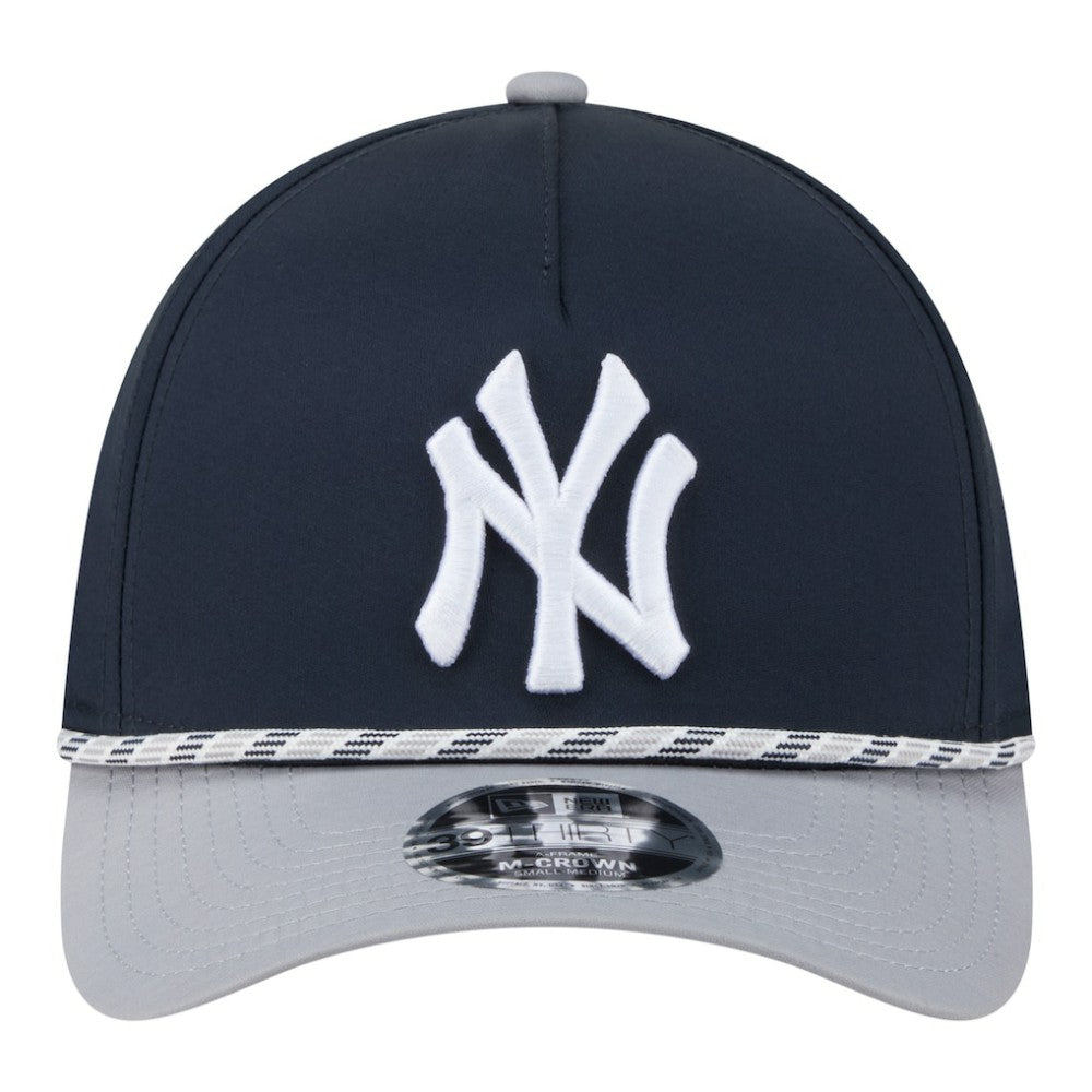 New York Yankees New Era Rope M-Crown A-Frame 39THIRTY Flex Hat - Navy/Gray - New Era Lifestyle