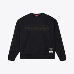 Pittsburgh Penguins Mitchell & Ness Unisex Phantom Fleece Crew Neck Sweatshirt - Black - NHL 203280910