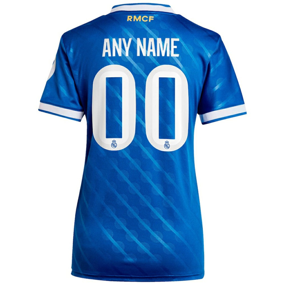Real Madrid Women's 2025/26 Third Replica Custom Jersey Blue - Adidas