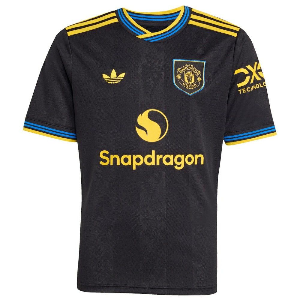 Manchester United Youth 2025/26 Third Replica Custom Jersey Black - Adidas cheap