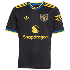 Manchester United Youth 2025/26 Third Replica Custom Jersey Black - Adidas cheap