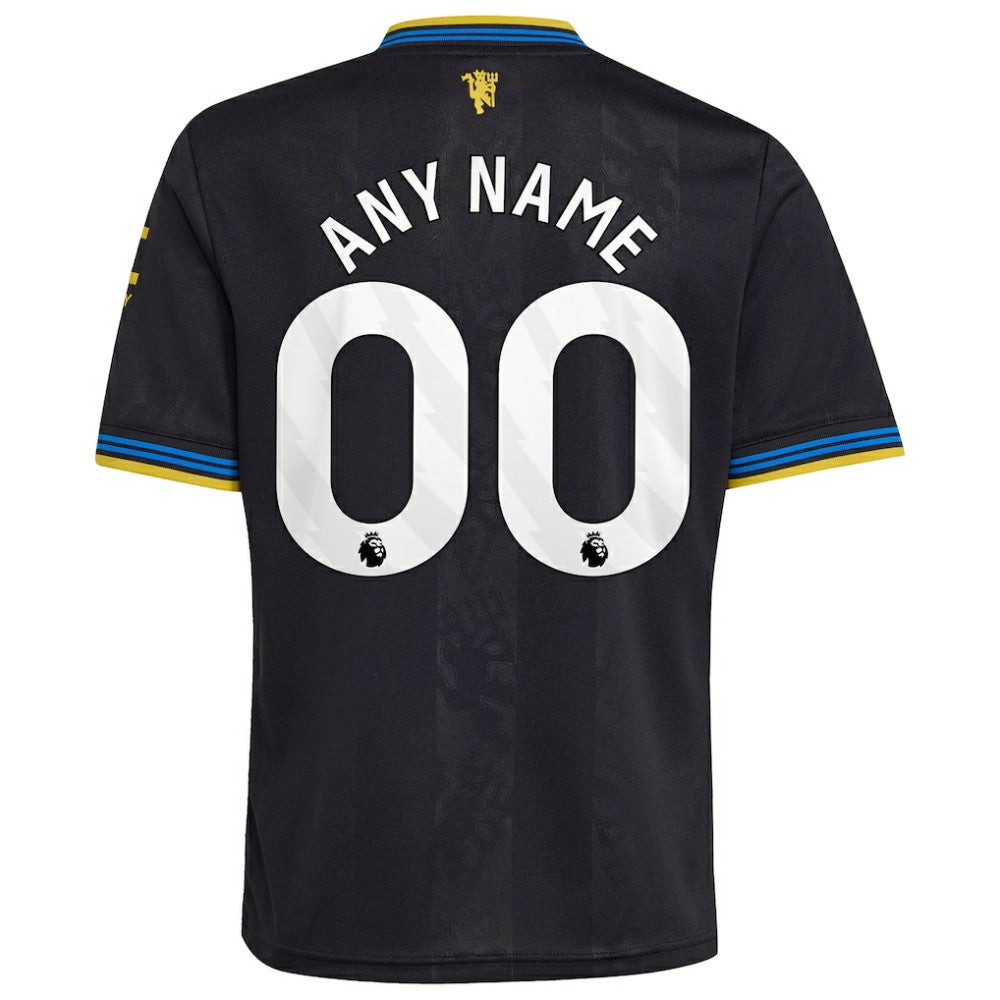 Manchester United Youth 2025/26 Third Replica Custom Jersey Black - Adidas cheap
