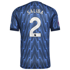 William Saliba Arsenal 2025/26 Away Player Jersey Blue - Adidas Discount