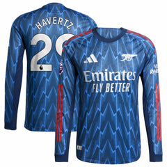 Kai Havertz Arsenal 2025/26 Away Long Sleeve Player Jersey Blue - Adidas Discount