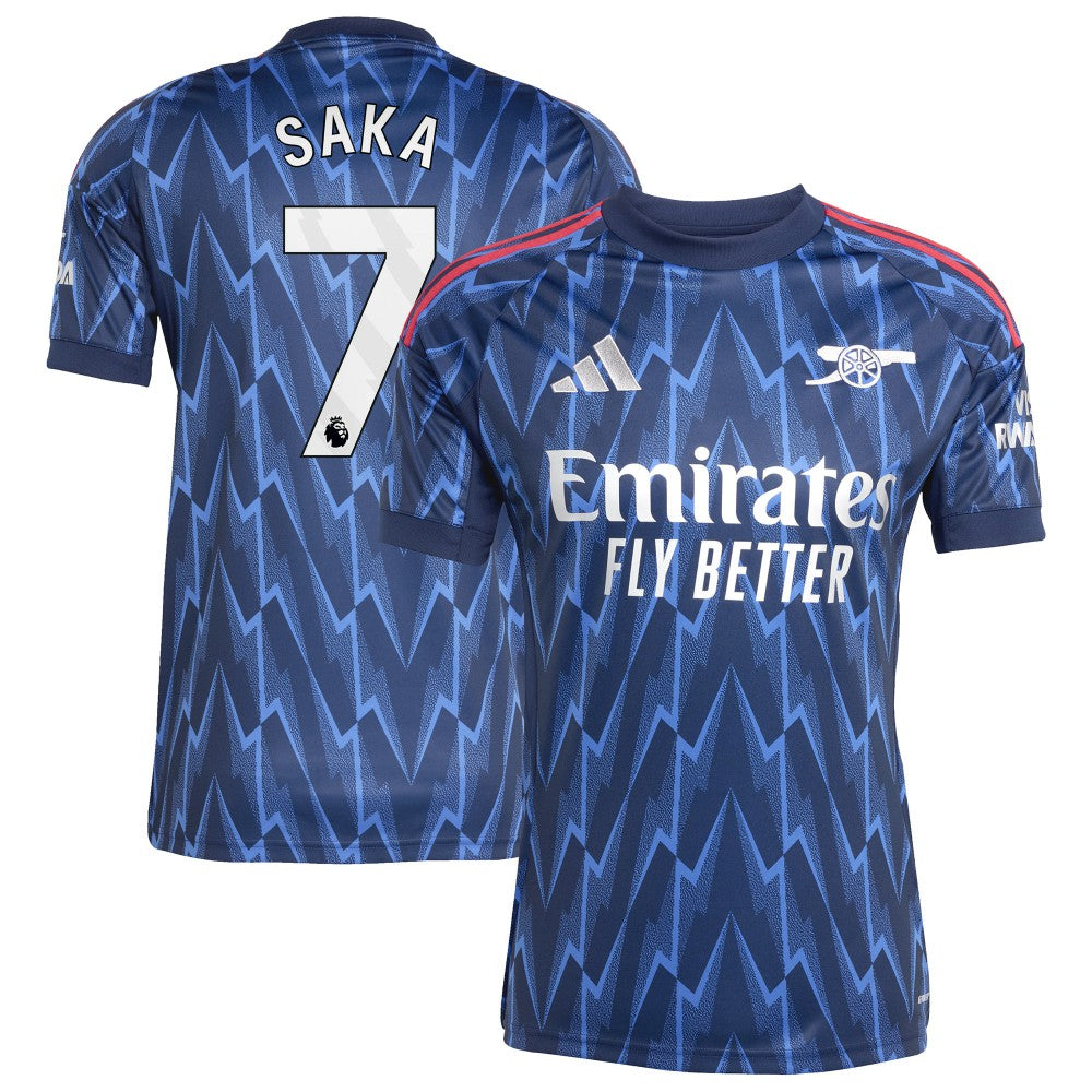 Bukayo Saka Arsenal 2025/26 Away Replica Player Jersey Blue - Adidas for sale