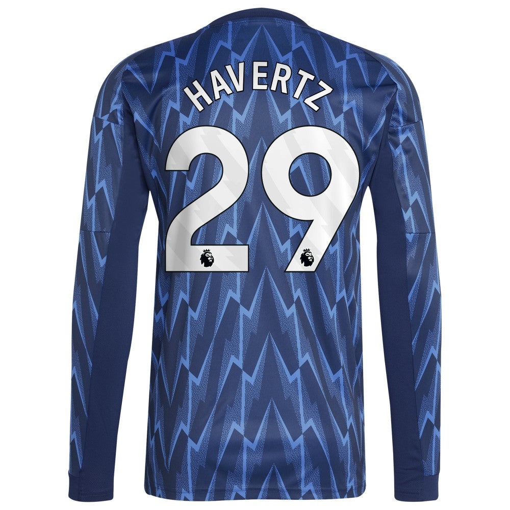 Kai Havertz Arsenal 2025/26 Away Replica Long Sleeve Player Jersey Blue - Adidas Discount