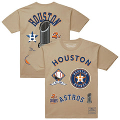 Houston Astros Mitchell & Ness Legacy Defined T-Shirt - Cream - Mitchell & Ness Discount