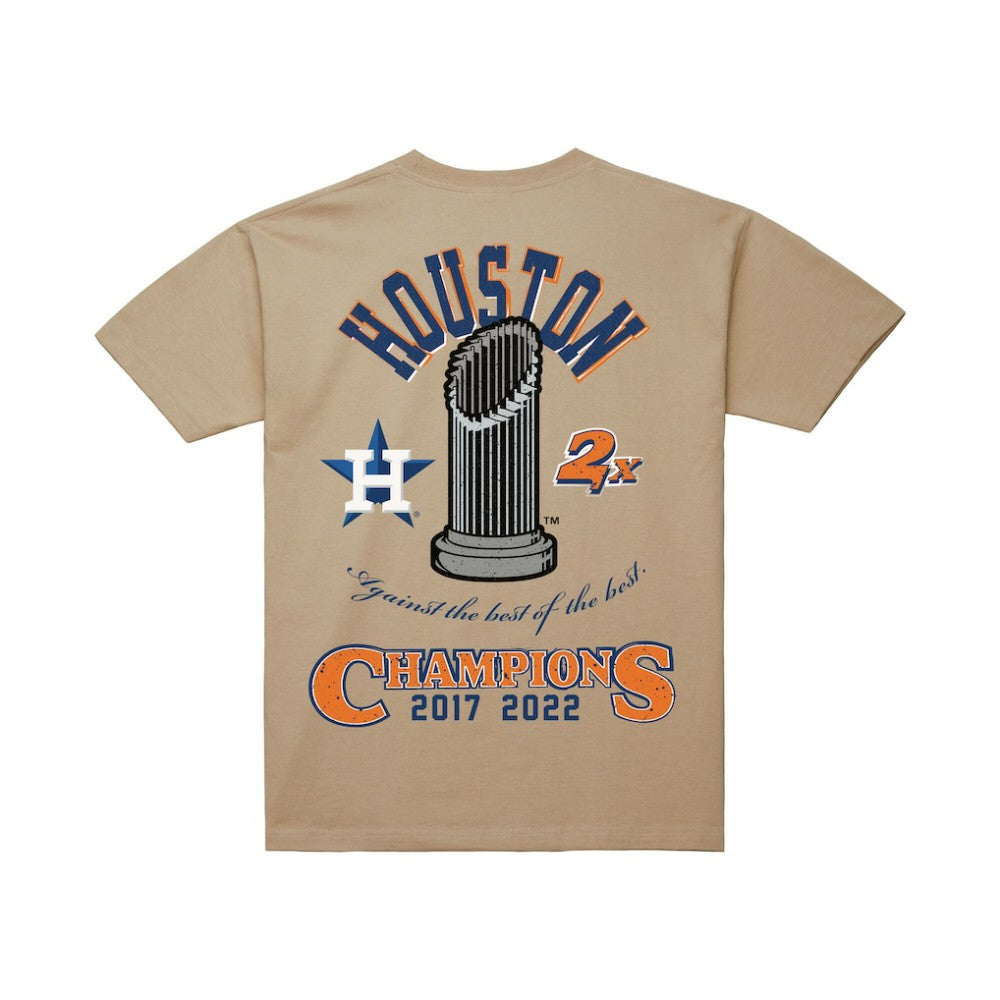 Houston Astros Mitchell & Ness Legacy Defined T-Shirt - Cream - Mitchell & Ness Discount