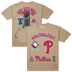Philadelphia Phillies Mitchell & Ness Legacy Defined T-Shirt - Cream - Mitchell & Ness Online
