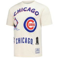 Chicago Cubs Mitchell & Ness Legacy Defined T-Shirt - Cream - Mitchell & Ness Lifestyle