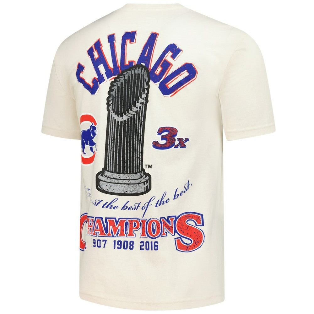 Chicago Cubs Mitchell & Ness Legacy Defined T-Shirt - Cream - Mitchell & Ness Lifestyle