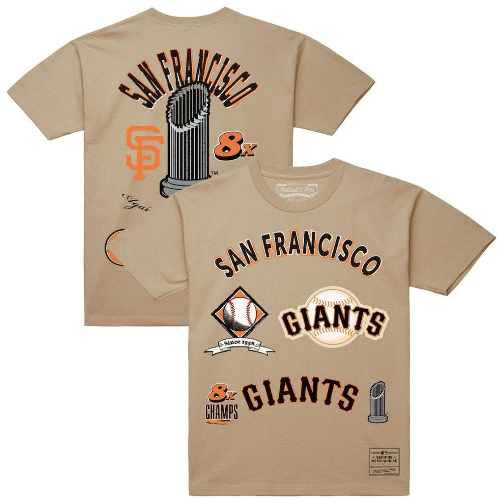 San Francisco Giants Mitchell & Ness Legacy Defined T-Shirt - Cream - Mitchell & Ness Sale