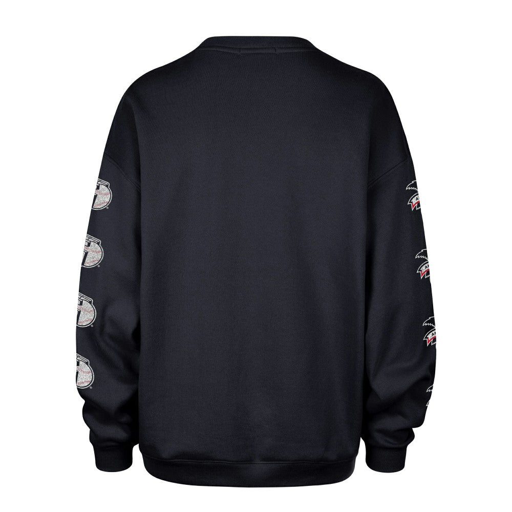 Cleveland Guardians '47 Women's Trendy Team Go Big Oversized Sweatshirt - Navy - 47 brand Lifestyle