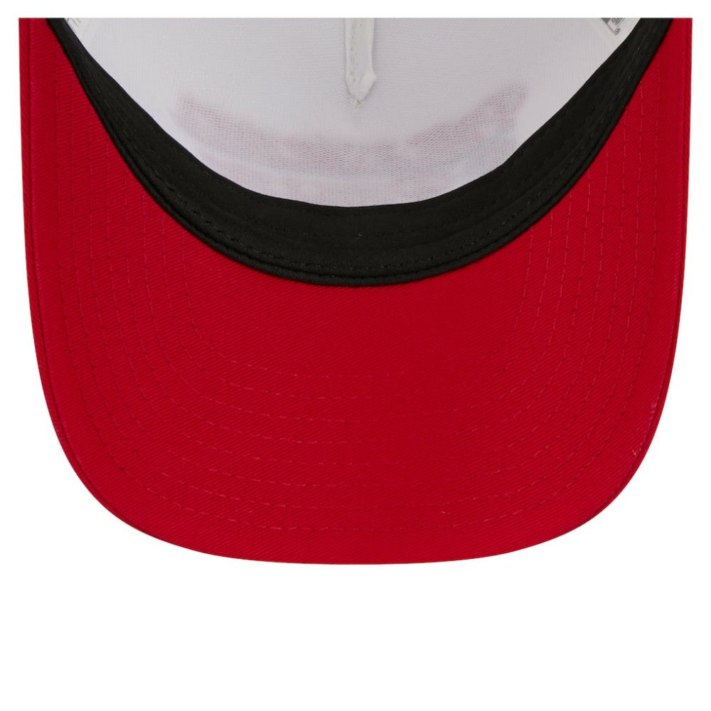 Philadelphia Phillies New Era Women's Retro 9FORTY M-Crown A-Frame Trucker Adjustable Hat - Light Beige/Red - New Era on Sale