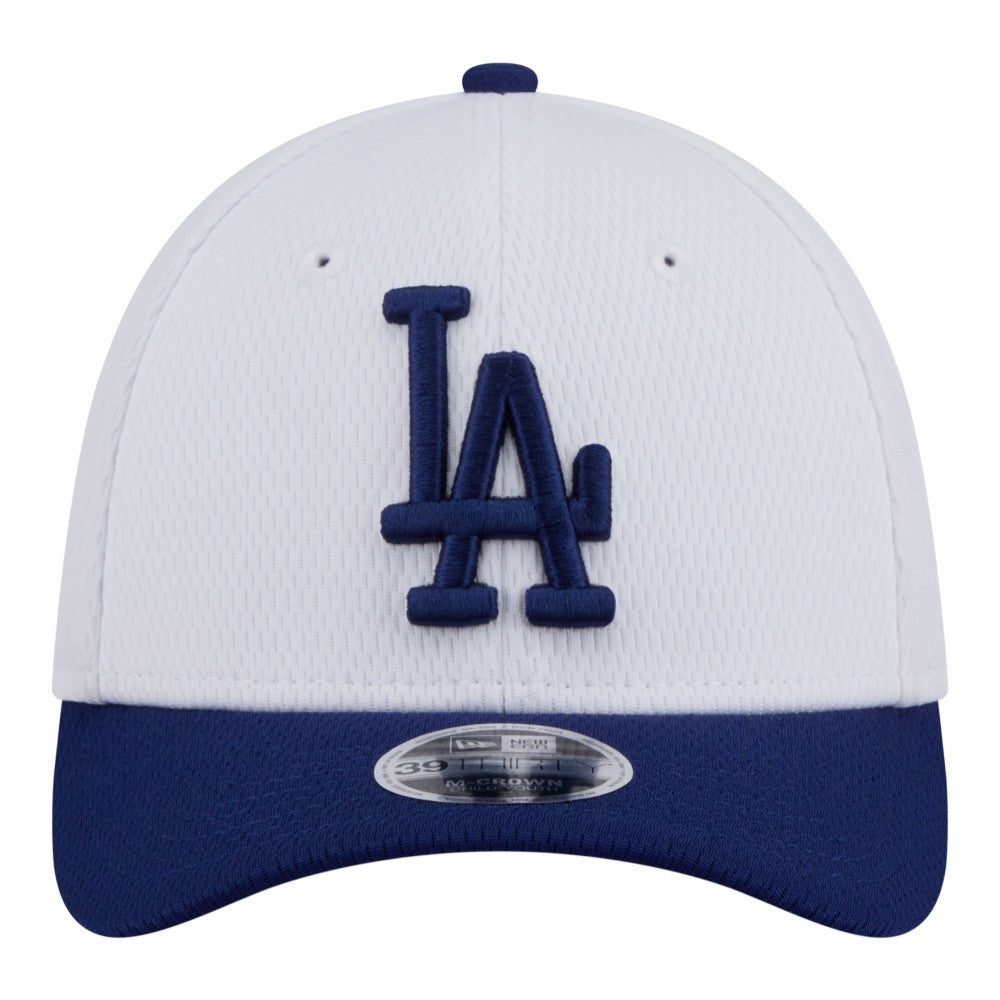 Los Angeles Dodgers New Era Youth Baseball 39THIRTY M-Crown Flex Hat - White/Royal - New Era Lifestyle