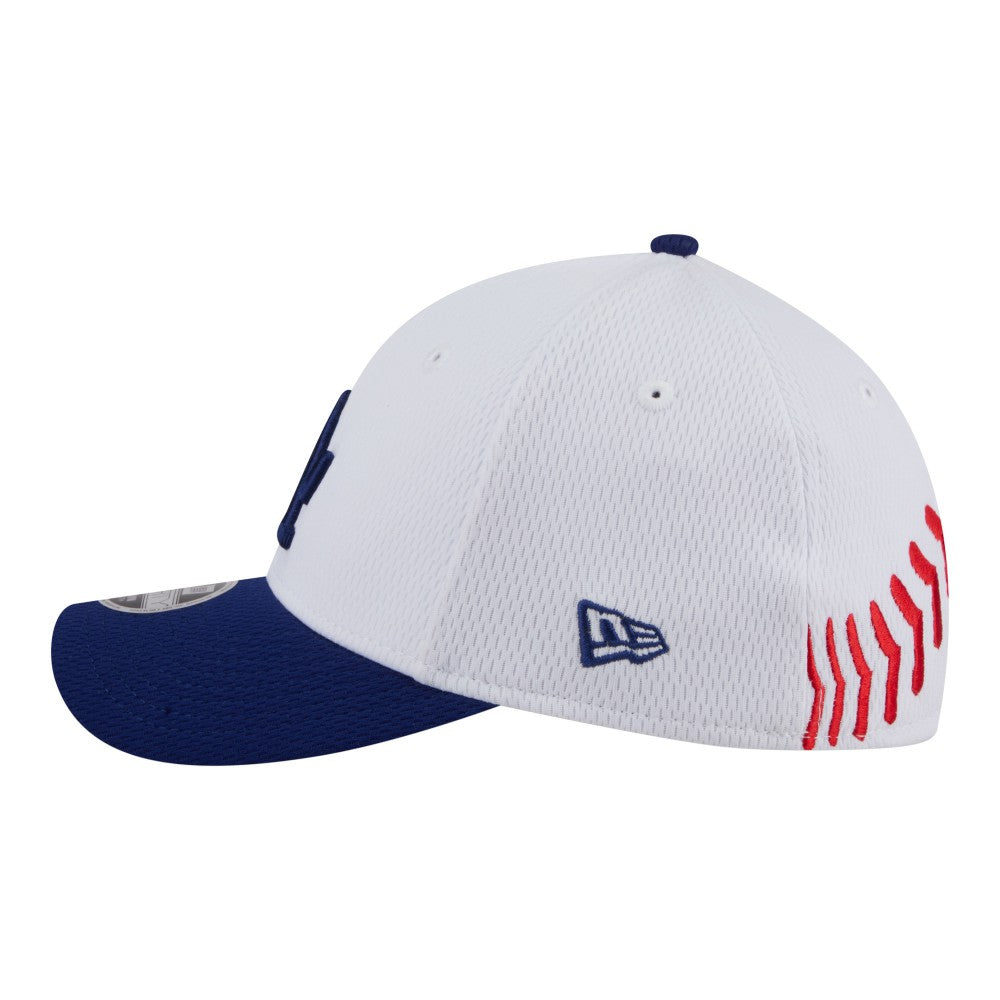 Los Angeles Dodgers New Era Youth Baseball 39THIRTY M-Crown Flex Hat - White/Royal - New Era Lifestyle