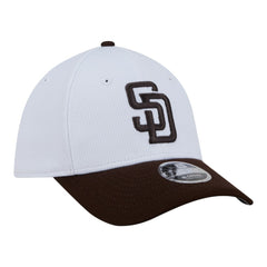 San Diego Padres New Era Youth Baseball 39THIRTY M-Crown Flex Hat - White/Brown - New Era Discount