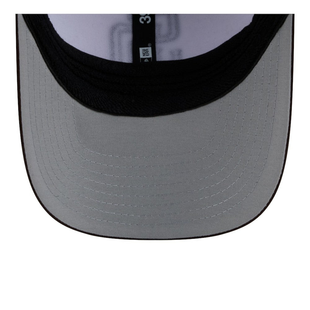 San Diego Padres New Era Youth Baseball 39THIRTY M-Crown Flex Hat - White/Brown - New Era Discount
