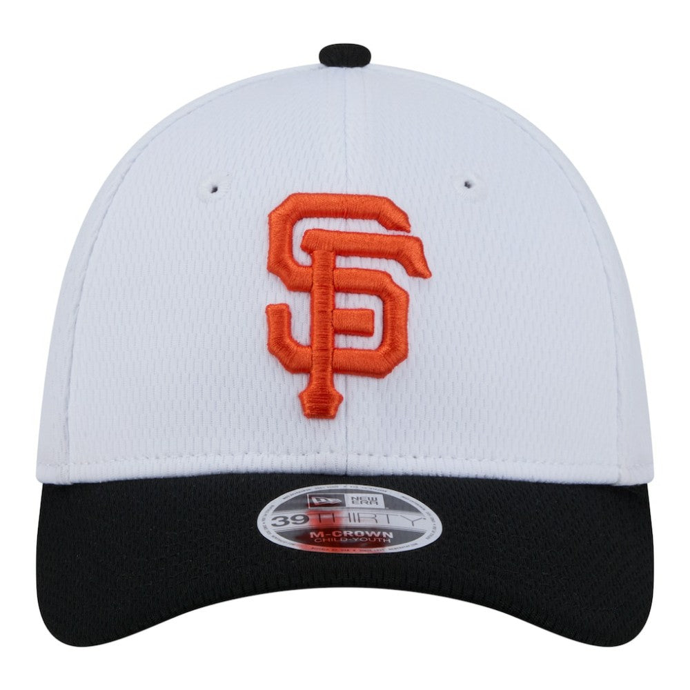 San Francisco Giants New Era Youth Baseball 39THIRTY M-Crown Flex Hat - White/Black - New Era on Sale