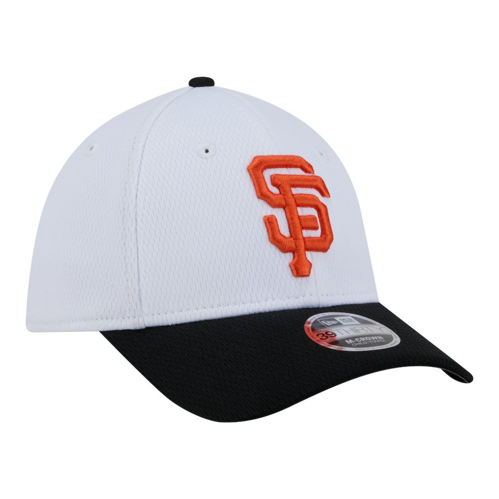 San Francisco Giants New Era Youth Baseball 39THIRTY M-Crown Flex Hat - White/Black - New Era on Sale