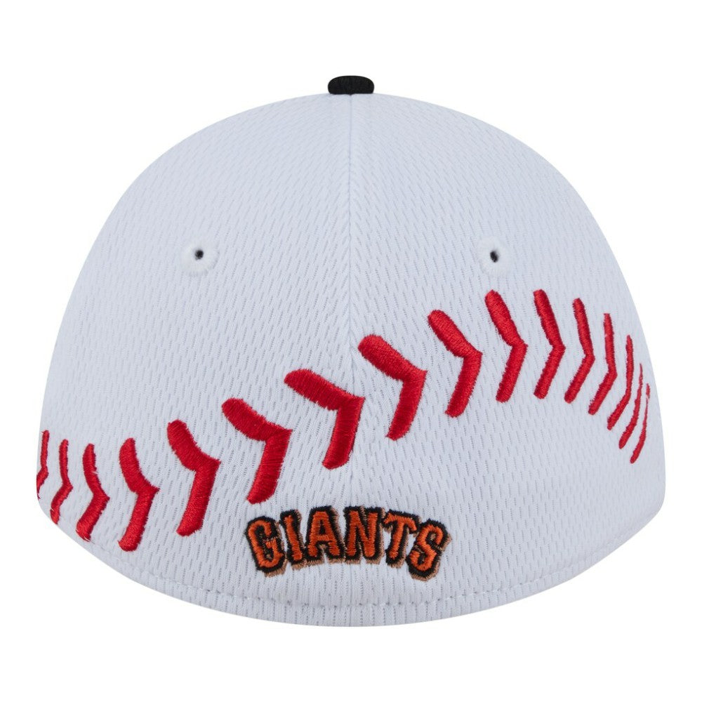 San Francisco Giants New Era Youth Baseball 39THIRTY M-Crown Flex Hat - White/Black - New Era on Sale