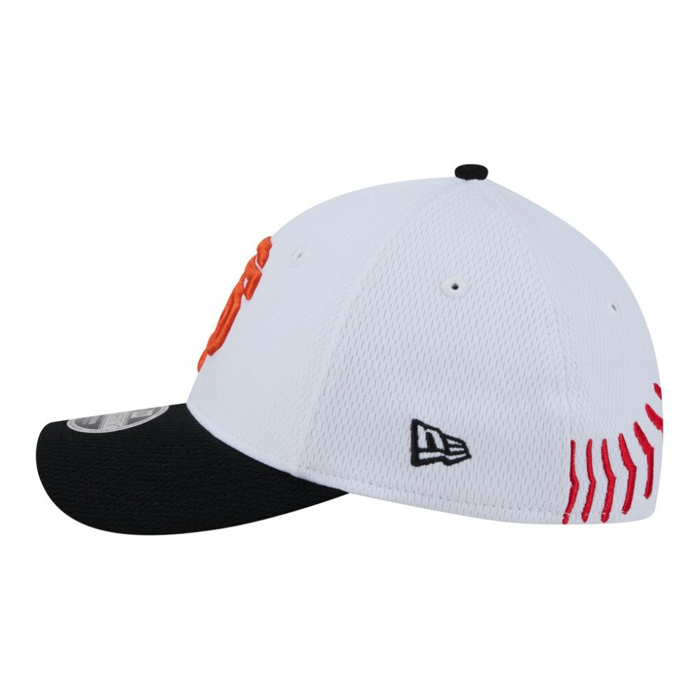 San Francisco Giants New Era Youth Baseball 39THIRTY M-Crown Flex Hat - White/Black - New Era on Sale