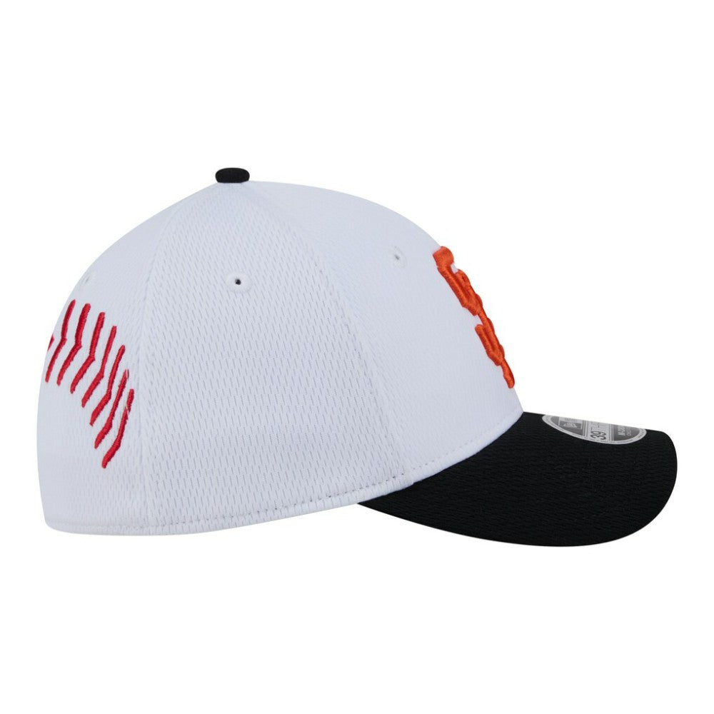 San Francisco Giants New Era Youth Baseball 39THIRTY M-Crown Flex Hat - White/Black - New Era on Sale