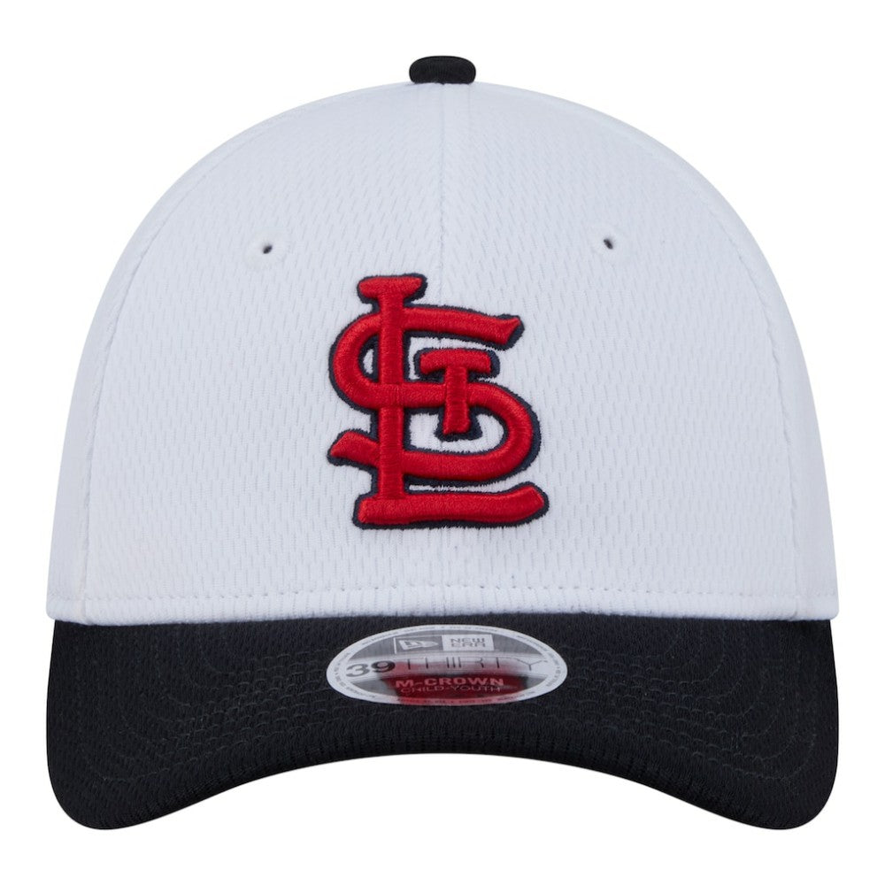 St. Louis Cardinals New Era Youth Baseball 39THIRTY M-Crown Flex Hat - White/Red - New Era Lifestyle