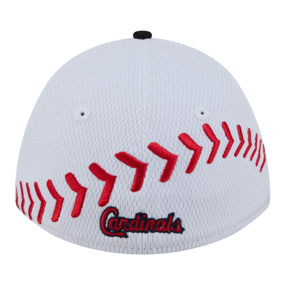 St. Louis Cardinals New Era Youth Baseball 39THIRTY M-Crown Flex Hat - White/Red - New Era Lifestyle
