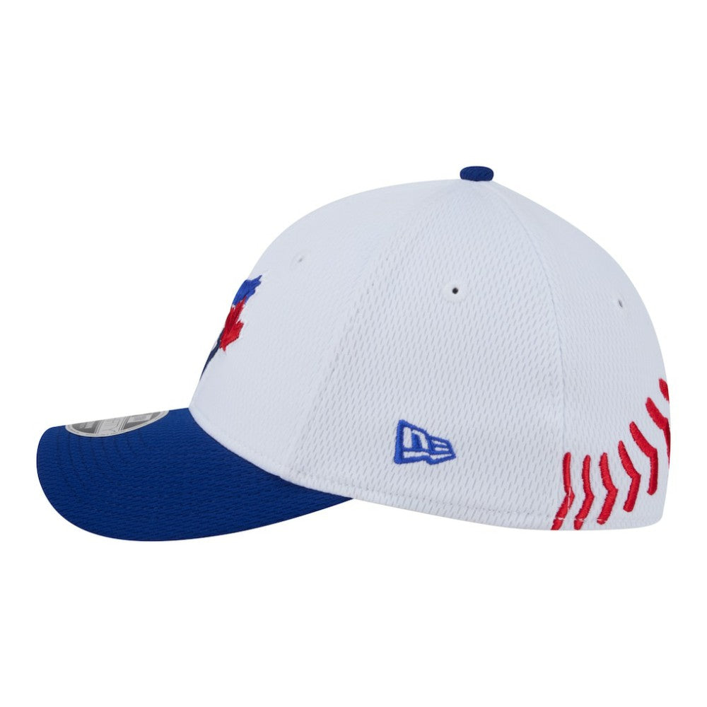 Toronto Blue Jays New Era Youth  Baseball 39THIRTY M-Crown Flex Hat - White/Royal - New Era Online
