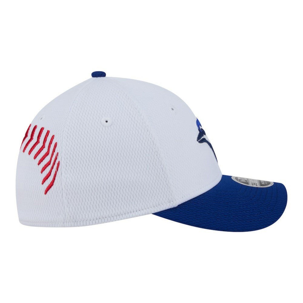 Toronto Blue Jays New Era Youth  Baseball 39THIRTY M-Crown Flex Hat - White/Royal - New Era Online