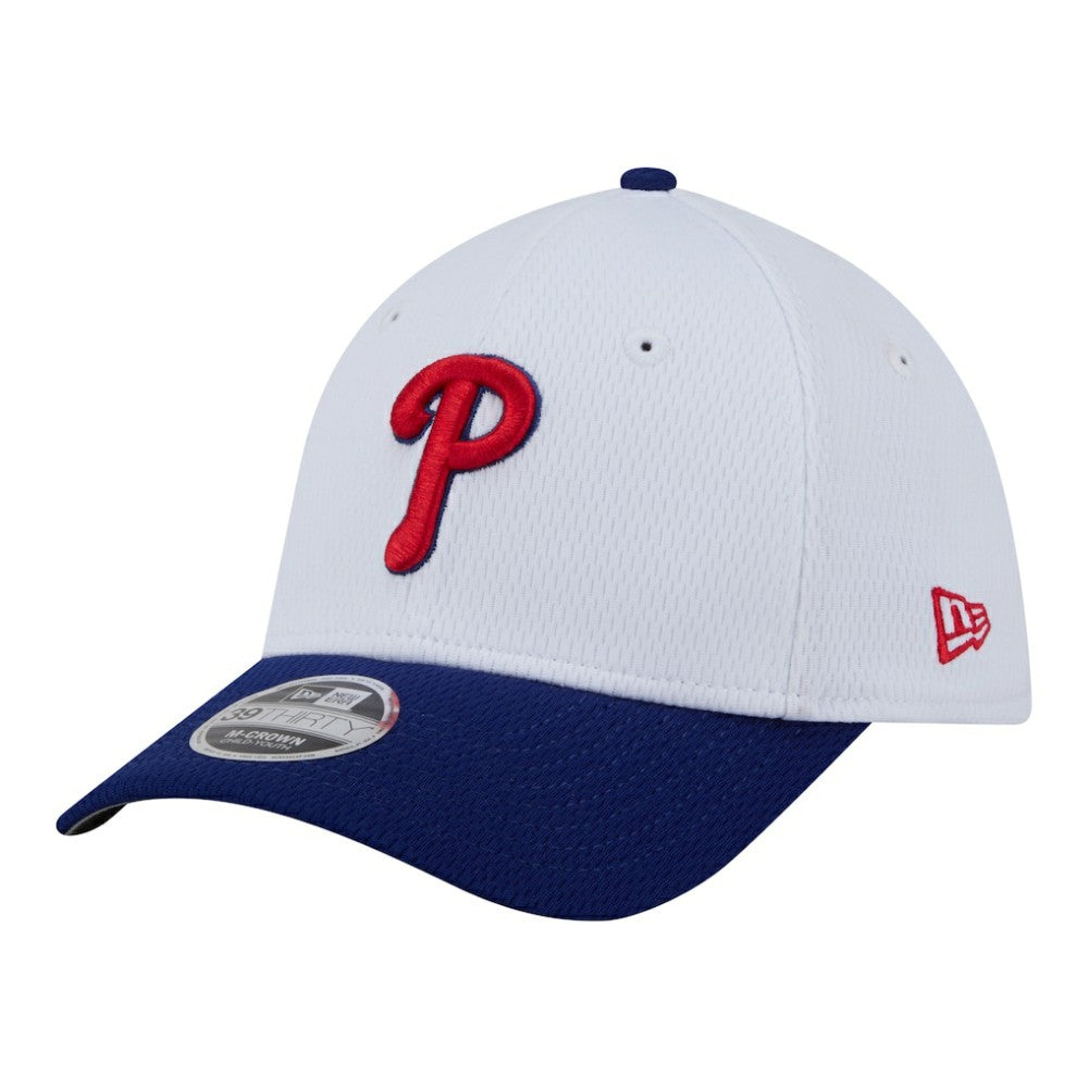 Philadelphia Phillies New Era Youth Baseball 39THIRTY M-Crown Flex Hat - White/Red - New Era on Sale