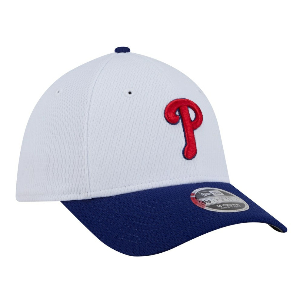 Philadelphia Phillies New Era Youth Baseball 39THIRTY M-Crown Flex Hat - White/Red - New Era on Sale