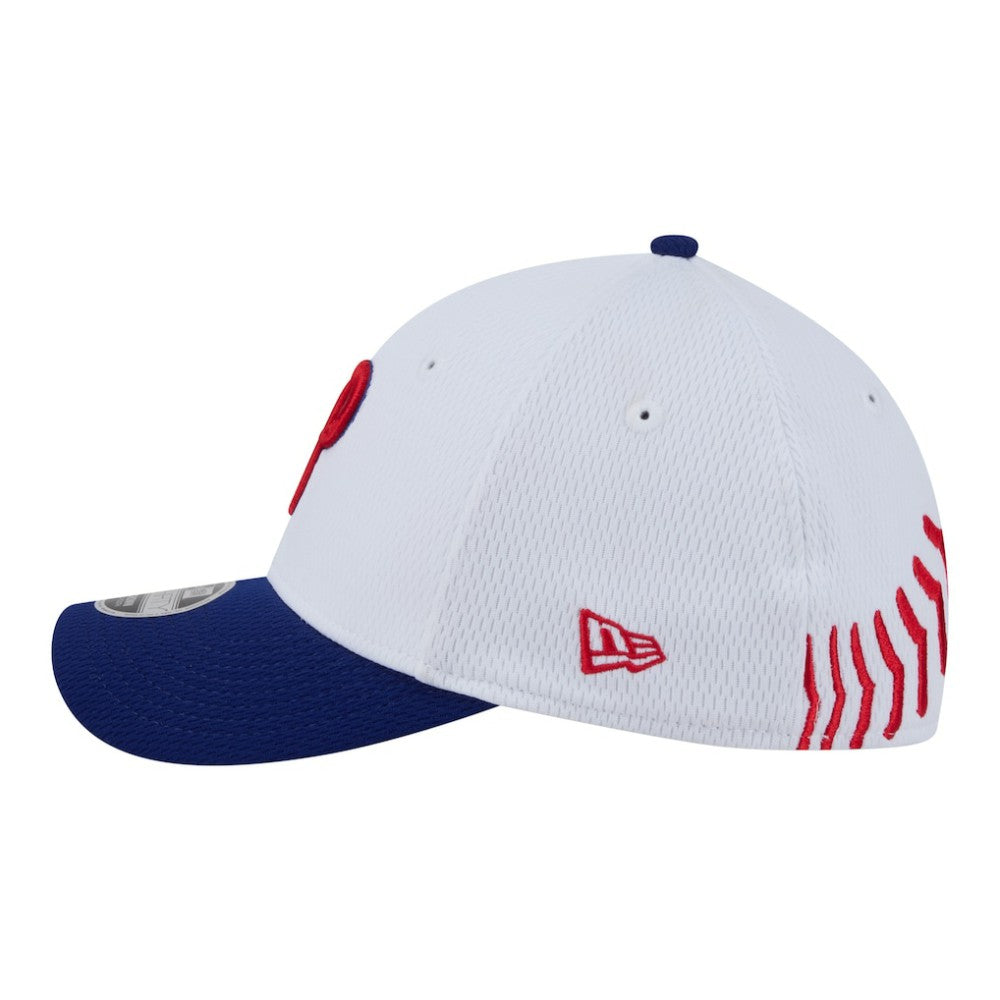 Philadelphia Phillies New Era Youth Baseball 39THIRTY M-Crown Flex Hat - White/Red - New Era on Sale