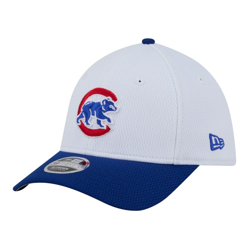 Chicago Cubs New Era Youth Baseball 39THIRTY M-Crown Flex Hat - White/Royal - New Era Discount