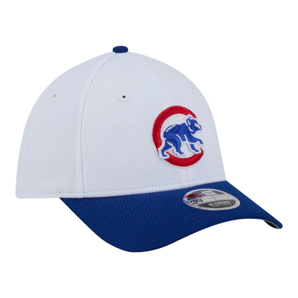 Chicago Cubs New Era Youth Baseball 39THIRTY M-Crown Flex Hat - White/Royal - New Era Discount