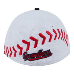 Cleveland Guardians New Era Youth Baseball 39THIRTY M-Crown Flex Hat - White/Navy - New Era Sale