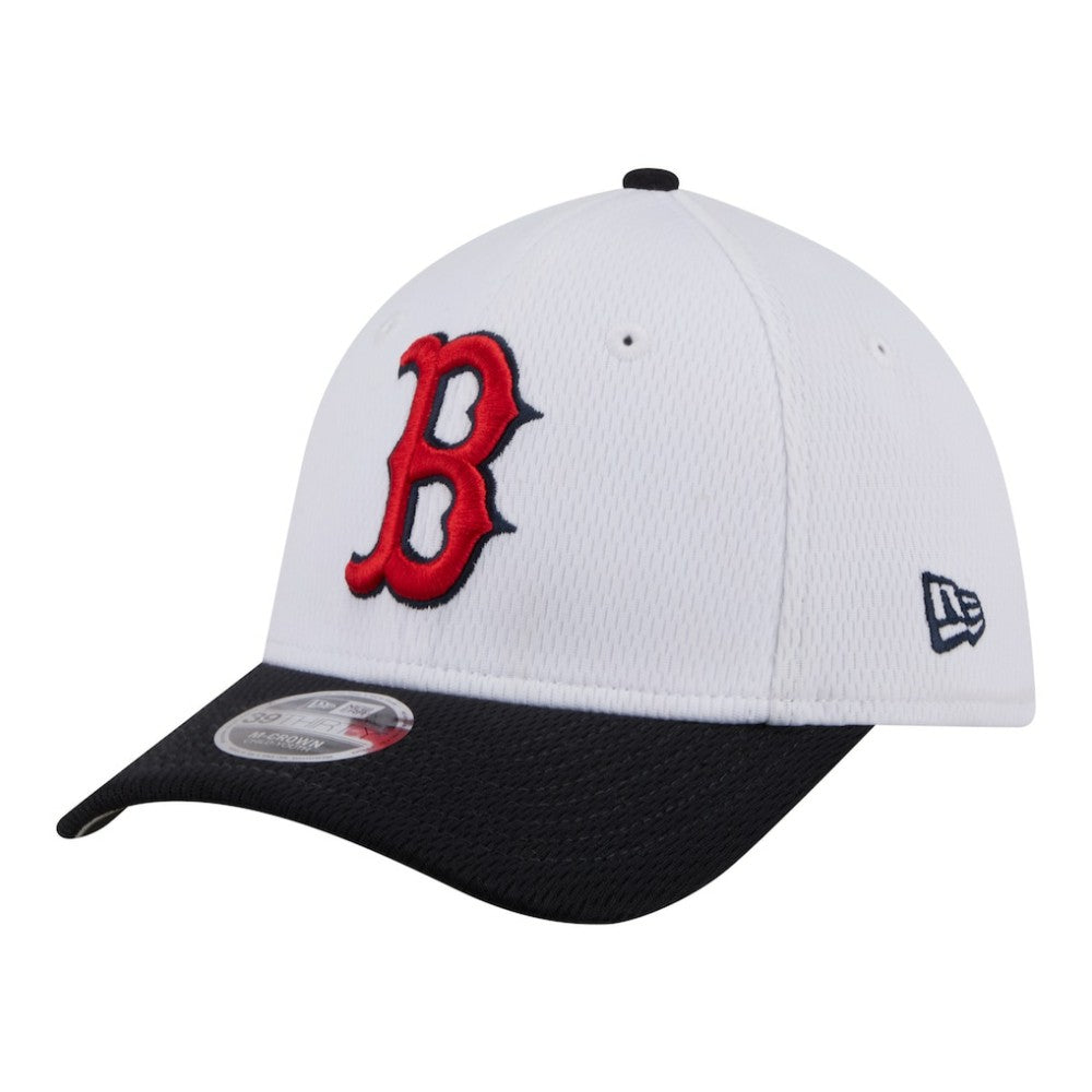 Boston Red Sox New Era Youth Baseball 39THIRTY M-Crown Flex Hat - White/Navy - New Era Sale